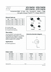 DataSheet STD17NF25 pdf
